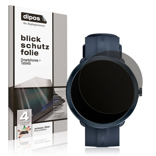 Blickschutzfolie von dipos passend für Maimo Watch R, präziser Zuschnitt und blasenfrei montiert