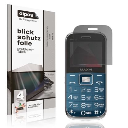 Blickschutzfolie von dipos passend für Maxvi B6ds up, präziser Zuschnitt und blasenfrei montiert
