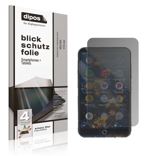 Blickschutzfolie von dipos passend für MECHEN H10 Lite, präziser Zuschnitt und blasenfrei montiert