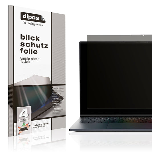 Blickschutzfolie von dipos passend für Medion SPRCHRGD 16 S1 OLED, präziser Zuschnitt und blasenfrei montiert