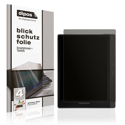 Blickschutzfolie von dipos passend für Meebook M8 7.8 Zoll, präziser Zuschnitt und blasenfrei montiert