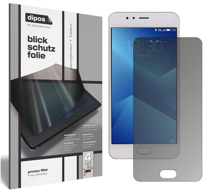 Blickschutzfolie von dipos passend für Meizu M5s, präziser Zuschnitt und blasenfrei montiert