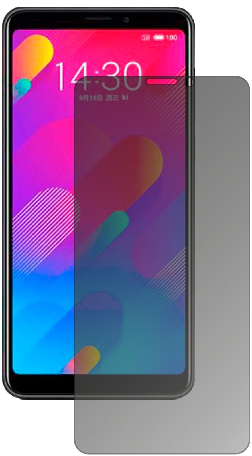 Blickschutzfolie von dipos passend für Meizu V8 pro, präziser Zuschnitt und blasenfrei montiert