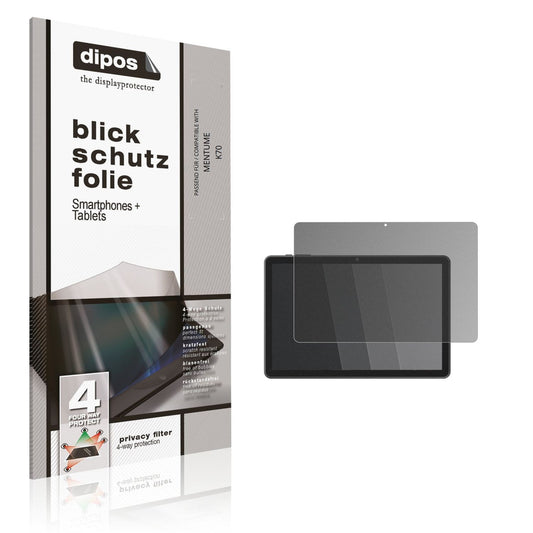 Blickschutzfolie von dipos passend für MENTUME K70, präziser Zuschnitt und blasenfrei montiert