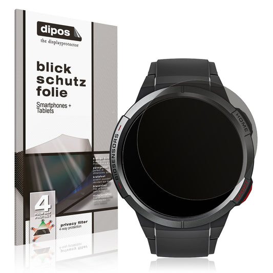 Blickschutzfolie von dipos passend für Mibro Watch GS, präziser Zuschnitt und blasenfrei montiert