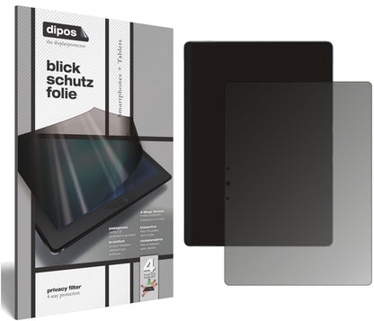 Blickschutzfolie von dipos passend für Microsoft Surface Pro 9 13 Zoll, präziser Zuschnitt und blasenfrei montiert
