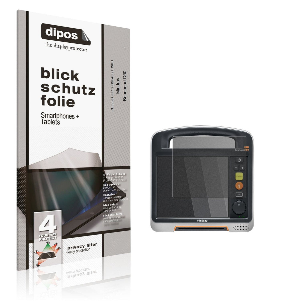 Displayschutz mit Blickschutzfilter-Effekt zur Unterstützung beim Schutz sensibler Daten