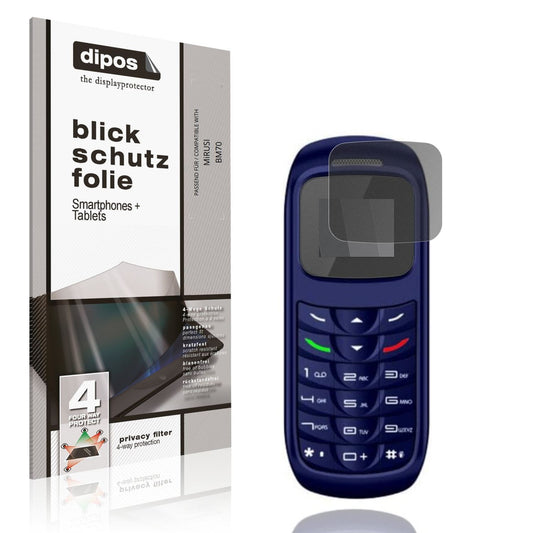 Blickschutzfolie von dipos passend für MiRUSI BM70, präziser Zuschnitt und blasenfrei montiert