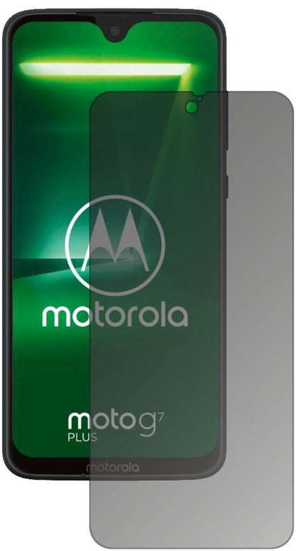 Blickschutzfolie von dipos passend für Motorola Moto G7 Plus, präziser Zuschnitt und blasenfrei montiert