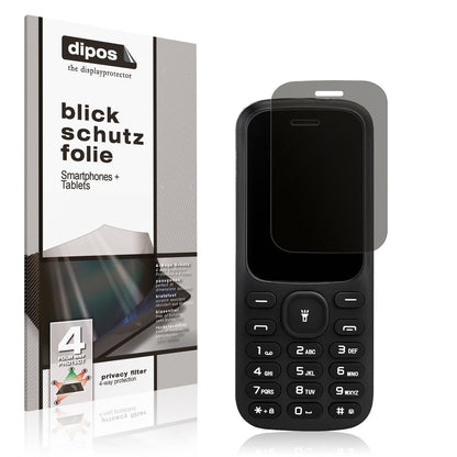 Blickschutzfolie von dipos passend für mpTech myPhone Fusion 059029-83617, präziser Zuschnitt und blasenfrei montiert