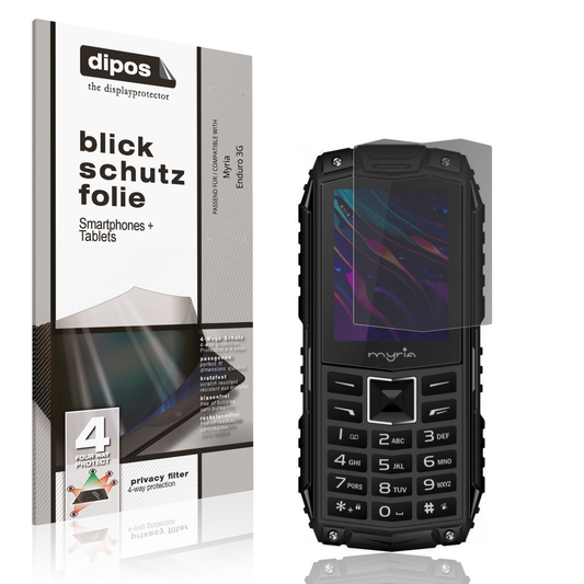 Blickschutzfolie von dipos passend für Myria Enduro 3G, präziser Zuschnitt und blasenfrei montiert