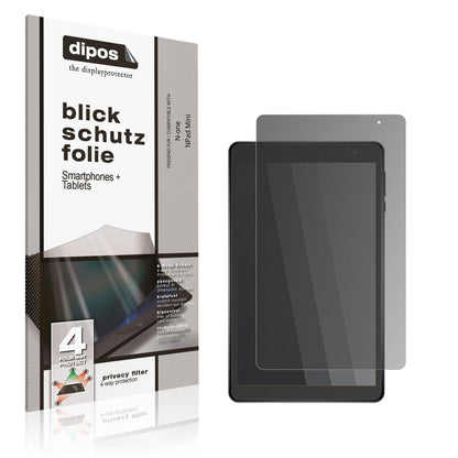 Blickschutzfolie von dipos passend für N-one NPad Mini, präziser Zuschnitt und blasenfrei montiert