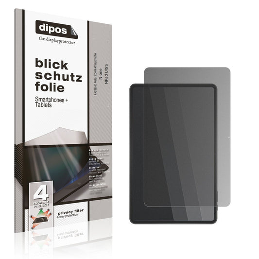 Blickschutzfolie von dipos passend für N-one NPad Ultra, präziser Zuschnitt und blasenfrei montiert