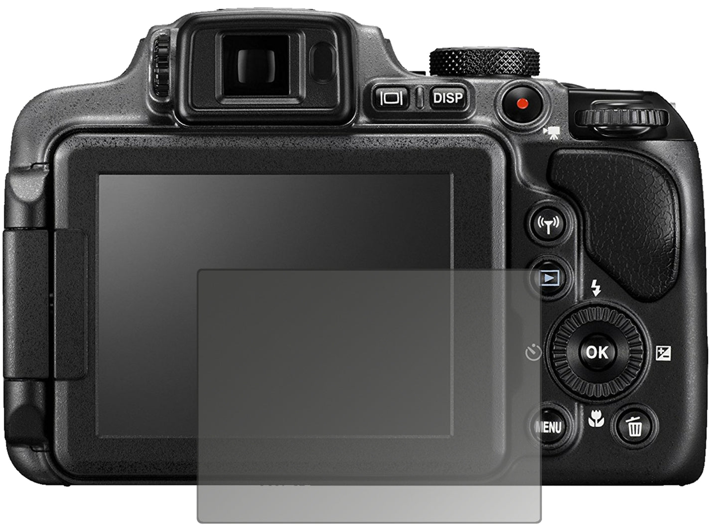 Blickschutzfolie von dipos passend für Nikon Coolpix B600, präziser Zuschnitt und blasenfrei montiert