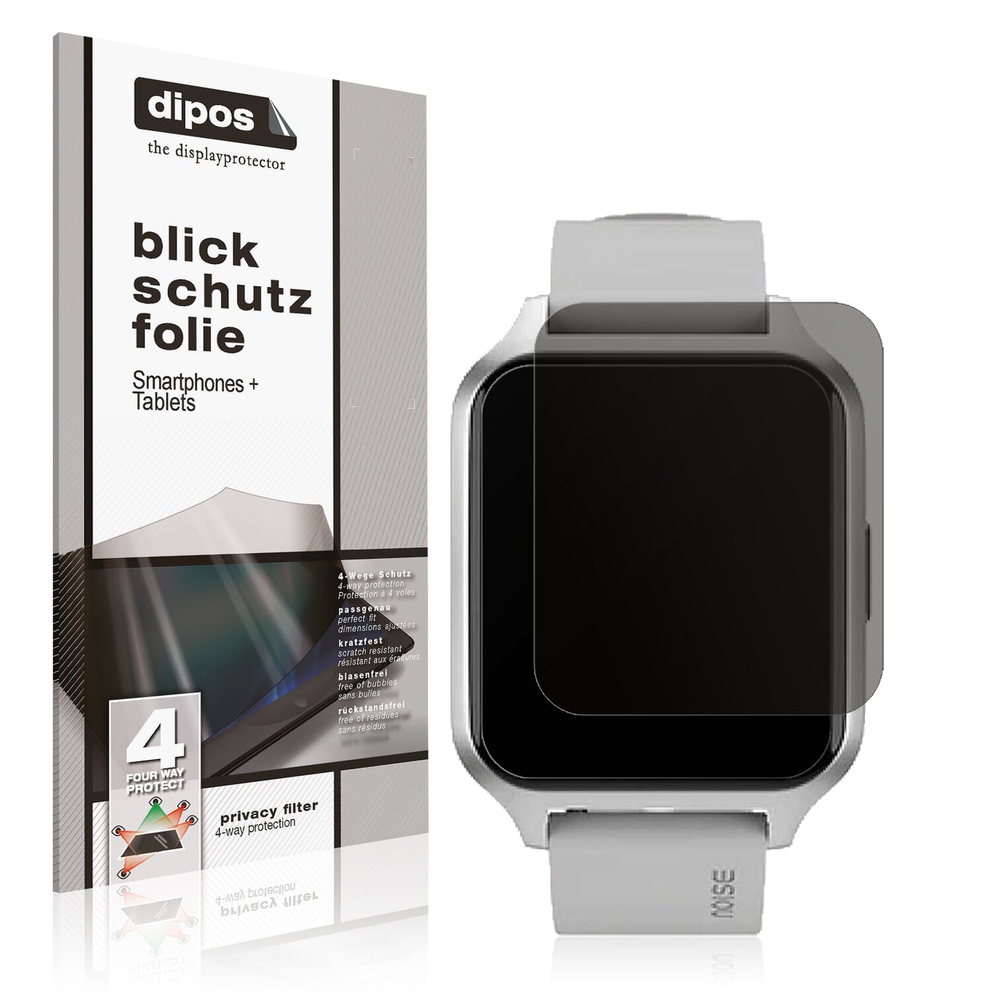 Blickschutzfolie von dipos passend für Noise Colorfit Brio, präziser Zuschnitt und blasenfrei montiert