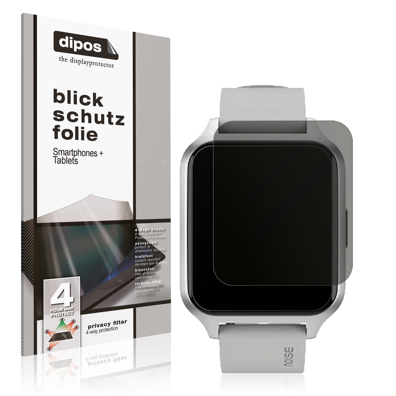 Blickschutzfolie von dipos passend für Noise Colorfit Brio, präziser Zuschnitt und blasenfrei montiert