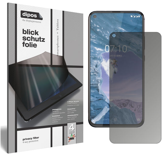 Blickschutzfolie von dipos passend für Nokia 8.1 Plus, präziser Zuschnitt und blasenfrei montiert