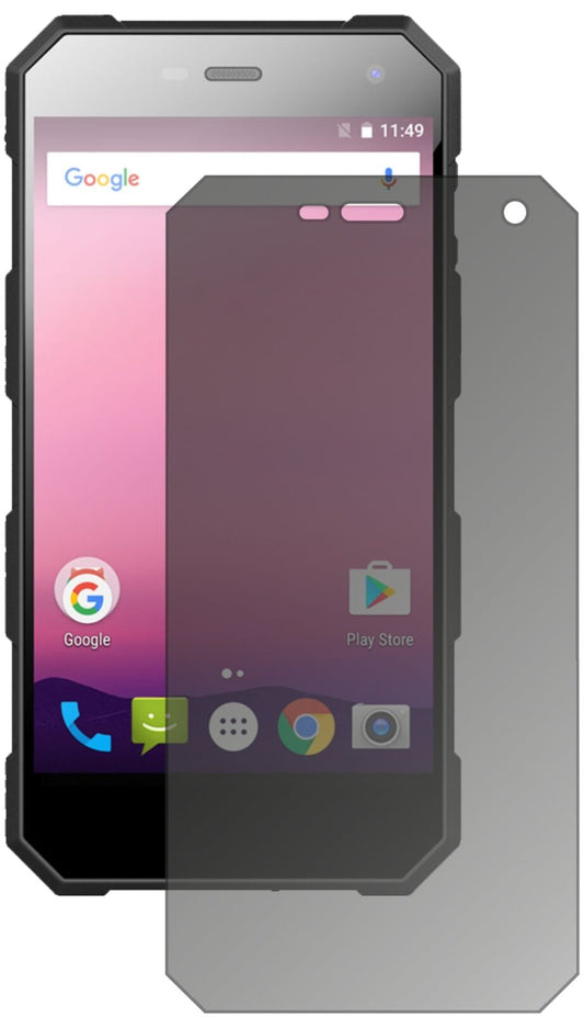 Blickschutzfolie von dipos passend für Nomu S10 Pro, präziser Zuschnitt und blasenfrei montiert
