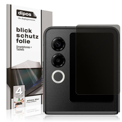 Blickschutzfolie von dipos passend für Nubia ZTE Flip 2 5G Außenseite, präziser Zuschnitt und blasenfrei montiert