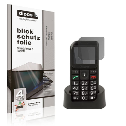 Blickschutzfolie von dipos passend für Olympia Bella Plus, präziser Zuschnitt und blasenfrei montiert