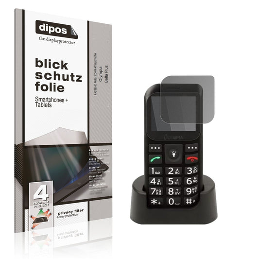 Blickschutzfolie von dipos passend für Olympia Bella Plus, präziser Zuschnitt und blasenfrei montiert