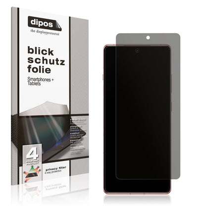 Blickschutzfolie von dipos passend für OnePlus Ace3, präziser Zuschnitt und blasenfrei montiert