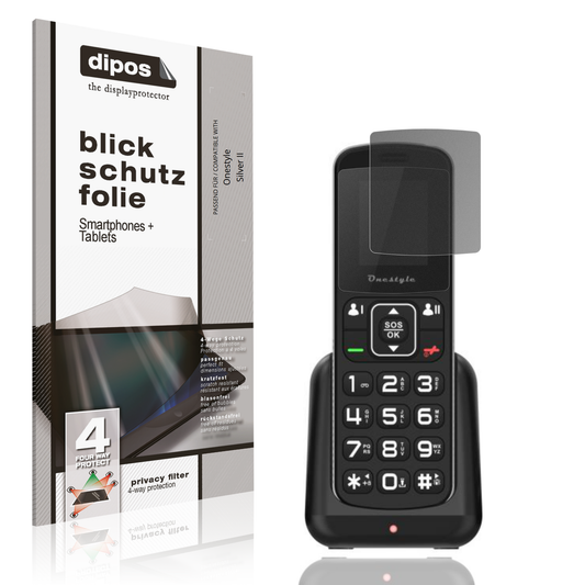 Blickschutzfolie von dipos passend für Onestyle Silver II, präziser Zuschnitt und blasenfrei montiert