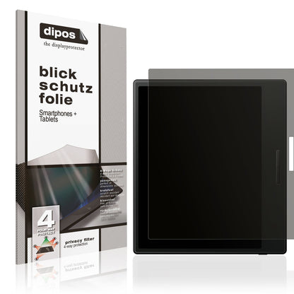 Blickschutzfolie von dipos passend für Onyx Boox Go Color 7, präziser Zuschnitt und blasenfrei montiert
