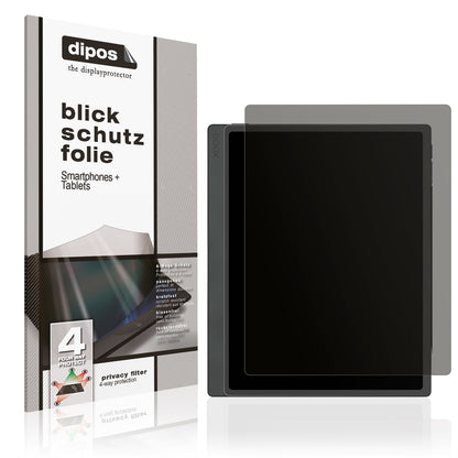 Blickschutzfolie von dipos passend für Onyx Boox Tab Ultra C Pro, präziser Zuschnitt und blasenfrei montiert