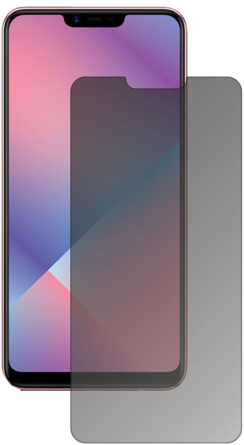 Blickschutzfolie von dipos passend für Oppo A5, präziser Zuschnitt und blasenfrei montiert