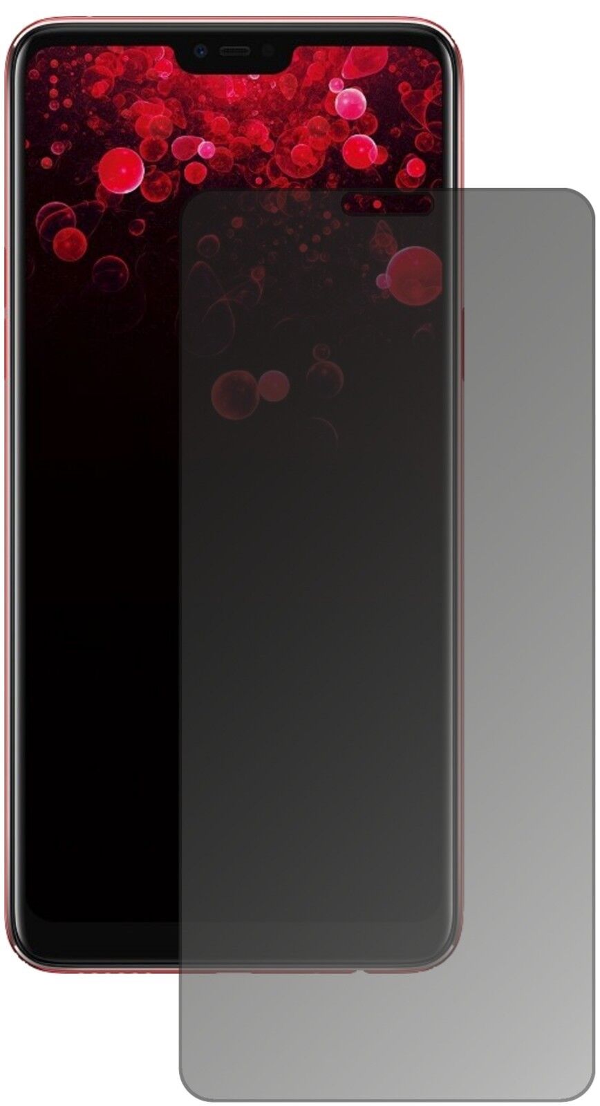 Blickschutzfolie von dipos passend für Oppo F7, präziser Zuschnitt und blasenfrei montiert
