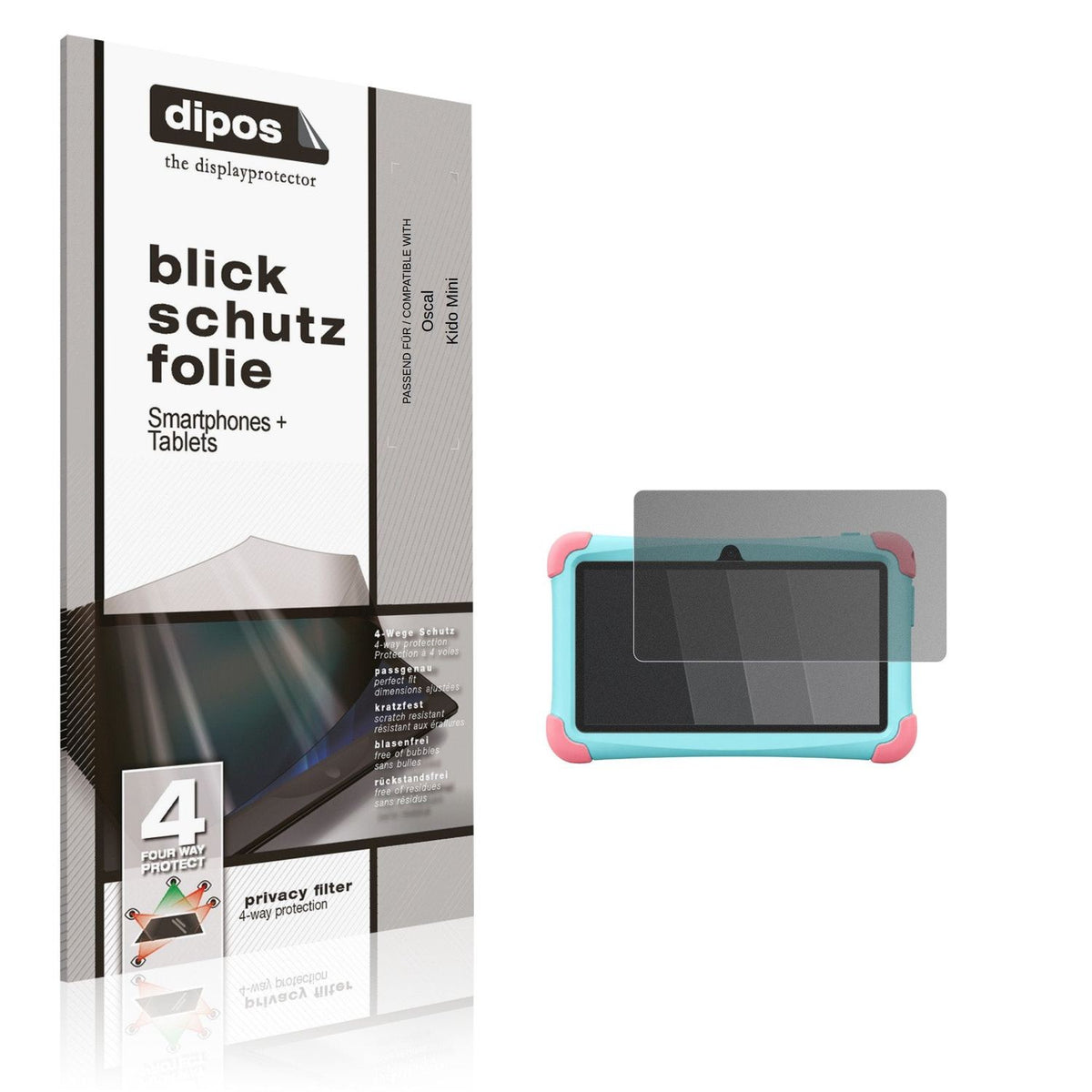 Displayschutz mit Blickschutzfilter-Effekt zur Unterstützung beim Schutz sensibler Daten