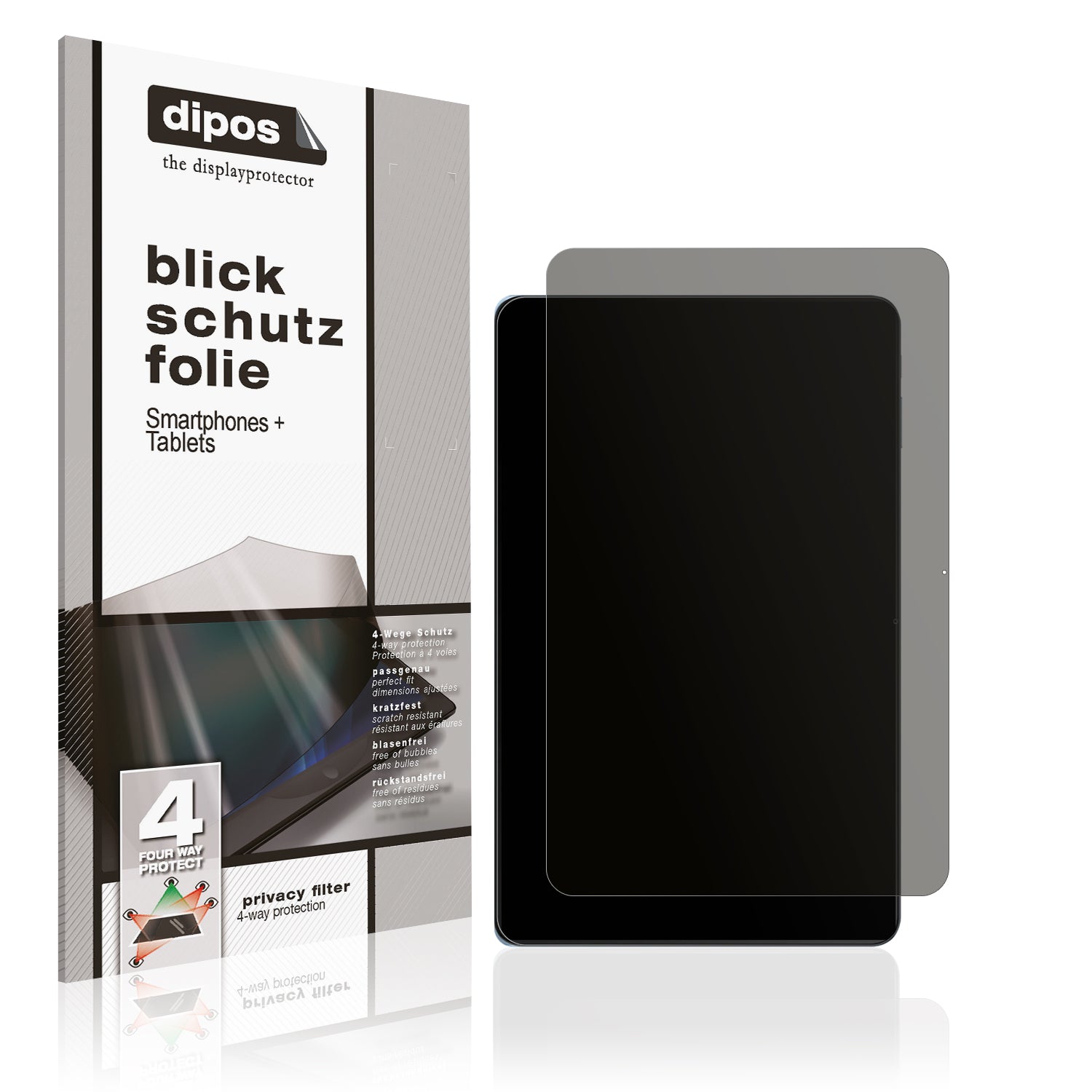 Blickschutzfolie von dipos passend für Oukitel OT5s, präziser Zuschnitt und blasenfrei montiert