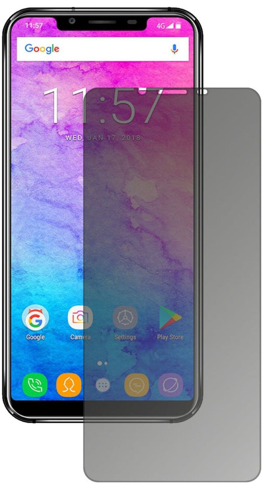 Blickschutzfolie von dipos passend für Oukitel U18, präziser Zuschnitt und blasenfrei montiert