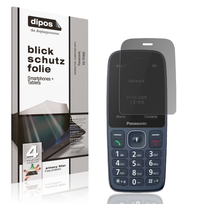 Blickschutzfolie von dipos passend für Panasonic KX-TF400, präziser Zuschnitt und blasenfrei montiert