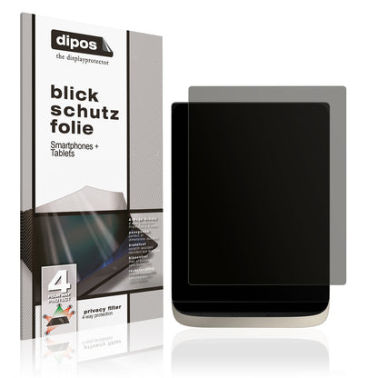 Blickschutzfolie von dipos passend für PocketBook InkPad Color 3, präziser Zuschnitt und blasenfrei montiert