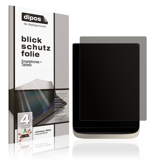 Blickschutzfolie von dipos passend für PocketBook InkPad Color 3, präziser Zuschnitt und blasenfrei montiert