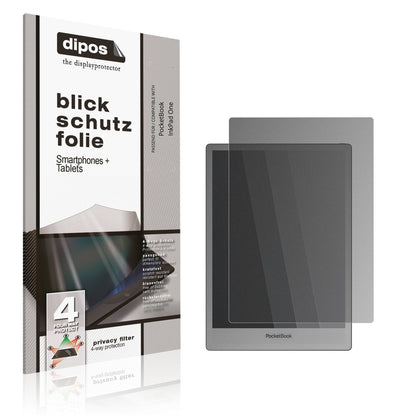 Blickschutzfolie von dipos passend für PocketBook InkPad One, präziser Zuschnitt und blasenfrei montiert