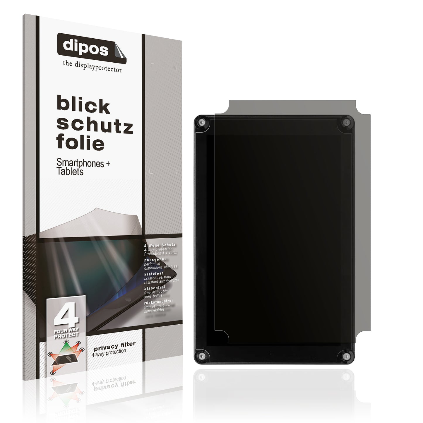 Blickschutzfolie von dipos passend für Portkeys HS8, präziser Zuschnitt und blasenfrei montiert