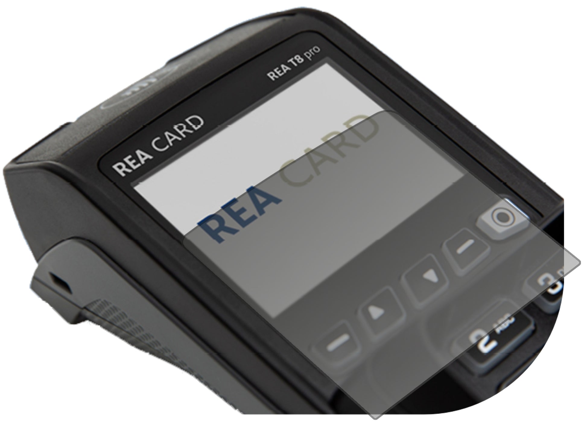 Blickschutzfolie von dipos passend für REA CARD T8 pro Terminal, präziser Zuschnitt und blasenfrei montiert