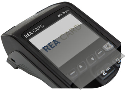 Blickschutzfolie von dipos passend für REA CARD T8 pro Terminal, präziser Zuschnitt und blasenfrei montiert