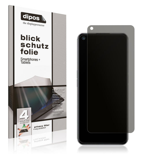 Blickschutzfolie von dipos passend für Realme Q5, präziser Zuschnitt und blasenfrei montiert