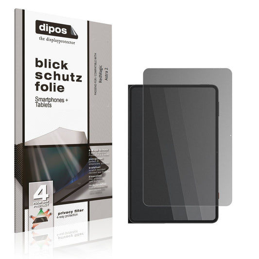 Blickschutzfolie von dipos passend für RedMagic Astra 2, präziser Zuschnitt und blasenfrei montiert