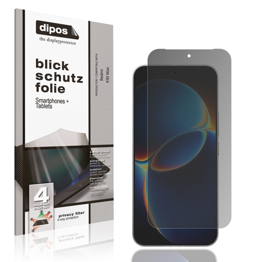Blickschutzfolie von dipos passend für Redmi K90 Max, präziser Zuschnitt und blasenfrei montiert