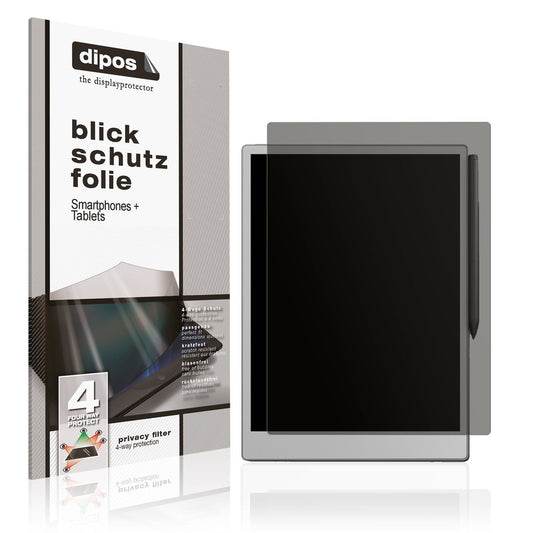 Blickschutzfolie von dipos passend für Remarkable Paper Pro, präziser Zuschnitt und blasenfrei montiert