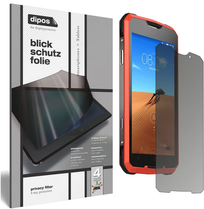 Blickschutzfolie von dipos passend für Rugum V1, präziser Zuschnitt und blasenfrei montiert