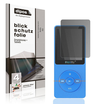 Blickschutzfolie von dipos passend für RUIZU X02, präziser Zuschnitt und blasenfrei montiert