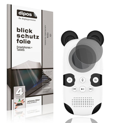 Blickschutzfolie von dipos passend für RUIZU X31, präziser Zuschnitt und blasenfrei montiert