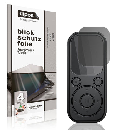 Blickschutzfolie von dipos passend für RWSRW MP3-H01, präziser Zuschnitt und blasenfrei montiert