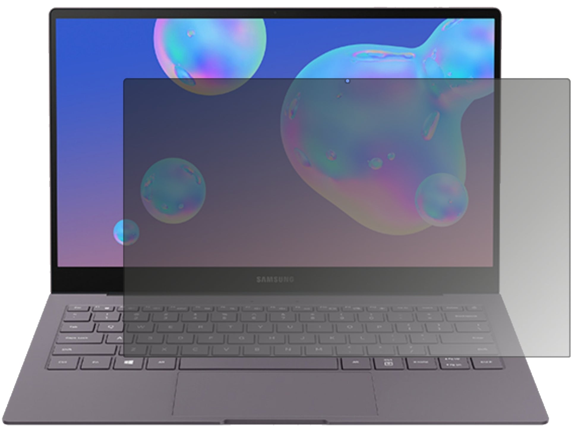 Blickschutzfolie von dipos passend für Samsung Galaxy Book S, präziser Zuschnitt und blasenfrei montiert